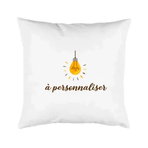 Coussin polyester blanc à personnaliser impression comprise