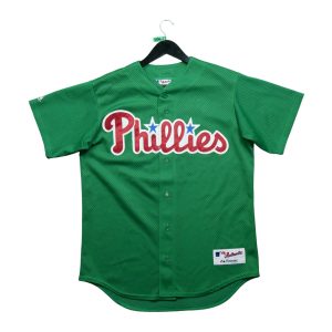 Maillot Majestic Philadelphia Phillies St Patrick&rsquo;s Day