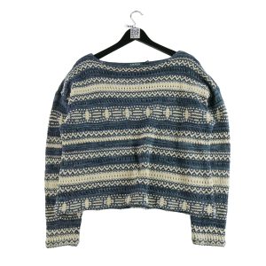 Pull Femme  en lin Bleu