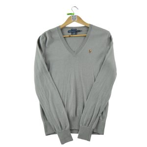 Pull Femme  col V Gris