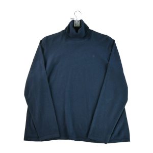Pull Femme  en laine col roulé Marine