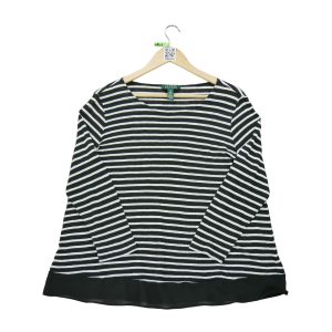Pull Femme  en lin Noir