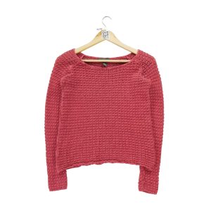 Pull Femme  en lin Rouge