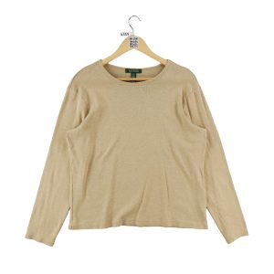 T-shirt manches longues Femme  Beige