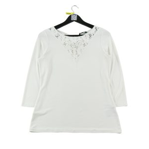 T-shirt manches longues Femme  Blanc